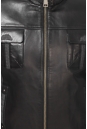 Мужская кожаная куртка из натуральной кожи утепленная с воротником, отделка текстиль 0900801-5