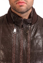 Мужская кожаная куртка из натуральной кожи утепленная с воротником 0900894-7