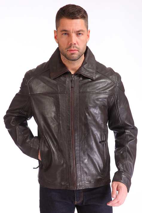 Мужская кожаная куртка из натуральной кожи 0900952