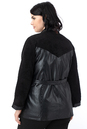 Женская кожаная куртка из натуральной кожи с капюшоном, отделка кролик 0900024-3