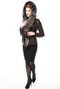 Женская кожаная куртка из натуральной кожи с капюшоном, отделка чернобурка 0900199-2