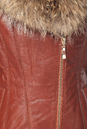 Женская кожаная куртка из натуральной кожи с капюшоном, отделка енот 0900200-5