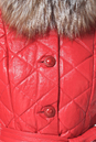 Женская кожаная куртка из натуральной кожи с капюшоном, отделка чернобурка 0900203-4