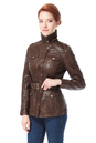Женская кожаная куртка из натуральной кожи с воротником 0900215