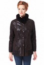 Женская кожаная куртка из натуральной кожи с воротником, отделка кролик 0900218