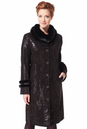 Женское кожаное пальто из натуральной кожи с воротником, отделка норка 0900220