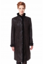 Женское кожаное пальто из натуральной кожи с воротником, отделка норка 0900221
