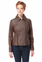Женская кожаная куртка из натуральной кожи с воротником 0900222