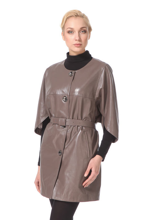 Женская кожаная куртка из натуральной кожи с воротником 0900252