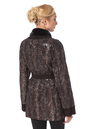 Женская кожаная куртка из натуральной замши с воротником, отделка норка 0900257-2