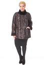 Женская кожаная куртка из натуральной замши с воротником, отделка норка 0900257-8