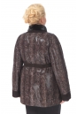 Женская кожаная куртка из натуральной замши с воротником, отделка норка 0900257-9