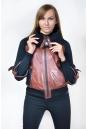 Женская кожаная куртка из натуральной кожи с воротником 0900266