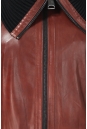 Женская кожаная куртка из натуральной кожи с воротником 0900266-4 вид сзади