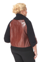 Женская кожаная куртка из натуральной кожи с воротником 0900266-7 вид сзади
