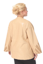 Женская кожаная куртка из натуральной кожи без воротника 0900276-8 вид сзади