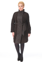 Женское кожаное пальто из натуральной замши с воротником 0900294-7 вид сзади