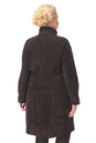Женское кожаное пальто из натуральной замши с воротником 0900294-6 вид сзади