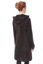 Женское кожаное пальто из натуральной замши с капюшоном 0900296-3