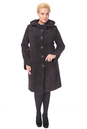 Женское кожаное пальто из натуральной замши с капюшоном 0900296-6 вид сзади