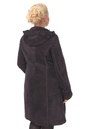 Женское кожаное пальто из натуральной замши с капюшоном 0900296-5 вид сзади