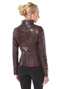Женская кожаная куртка из натуральной кожи с воротником 0900303-2