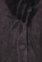 Женское кожаное пальто из натуральной замши (с накатом) с воротником,  отделка норка 0900351-7