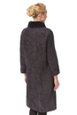 Женское кожаное пальто из натуральной замши (с накатом) с воротником,  отделка норка 0900351-4