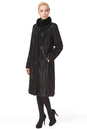 Женское кожаное пальто из натуральной замши (с накатом) с воротником, отделка норка 0900352-6