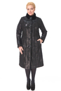 Женское кожаное пальто из натуральной замши (с накатом) с воротником, отделка норка 0900352-8