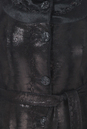 Женское кожаное пальто из натуральной замши (с накатом) с воротником, отделка норка 0900352-5