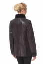 Женская кожаная куртка из натуральной замши с воротником,  отделка норка 0900354-8