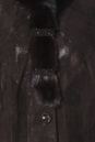 Женское кожаное пальто из натуральной замши (с накатом) с воротником,  отделка норка 0900362-3