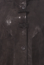 Женское кожаное пальто из натуральной замши (с накатом) с воротником,  отделка норка 0900362-8