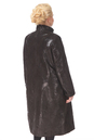 Женское кожаное пальто из натуральной замши (с накатом) с воротником,  отделка норка 0900362-7