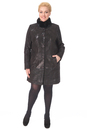 Женское кожаное пальто из натуральной замши (с накатом) с воротником,  отделка норка 0900364-2
