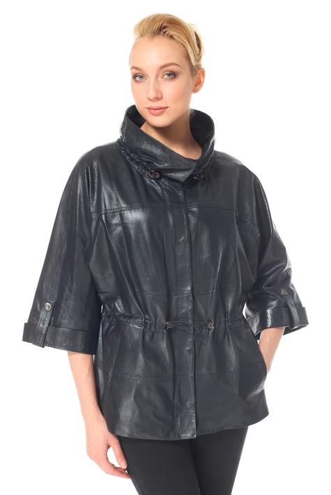 Женская кожаная куртка из натуральной кожи с воротником 0900383