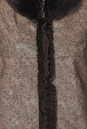 Женская кожаная куртка из натуральной замши (с накатом) с воротником, отделка кролик 0900398-3