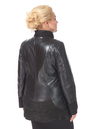 Женская кожаная куртка из натуральной кожи с воротником 0900404-6 вид сзади
