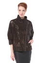 Женская кожаная куртка из натуральной замши (с накатом) с воротником 0900411