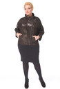 Женская кожаная куртка из натуральной замши (с накатом) с воротником 0900411-8 вид сзади