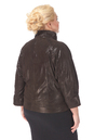Женская кожаная куртка из натуральной замши (с накатом) с воротником 0900411-6 вид сзади