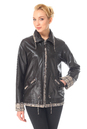 Женская кожаная куртка из натуральной кожи с воротником 0900423-2