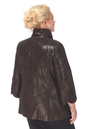 Женская кожаная куртка из натуральной замши (с накатом) с воротником 0900434-6 вид сзади
