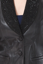 Женская кожаная куртка из натуральной кожи с воротником 0900436-7 вид сзади