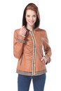 Женская кожаная куртка из натуральной кожи с капюшоном 0900441