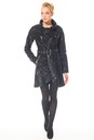 Женское кожаное пальто из натуральной замши (с накатом) с воротником 0900480-3
