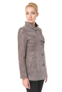 Женская кожаная куртка из натуральной замши (с накатом) с воротником 0900513