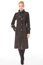Женское кожаное пальто из натуральной замши (с накатом) с воротником 0900516-4