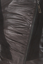 Женская кожаная куртка из натуральной кожи с воротником, отделка замша 0900530-2
